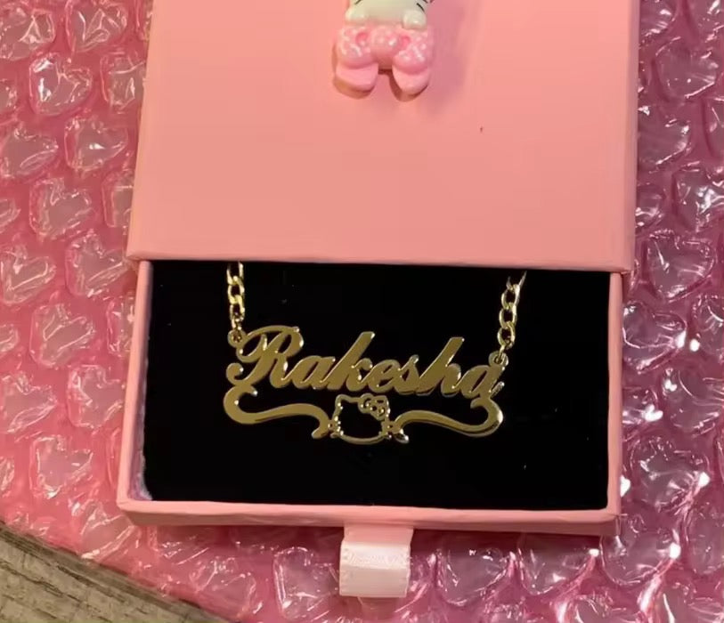 Hello Kitty name necklace